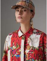 Thumbnail for your product : Burberry Graffiti Archive Scarf Print Cotton Silk Shirt