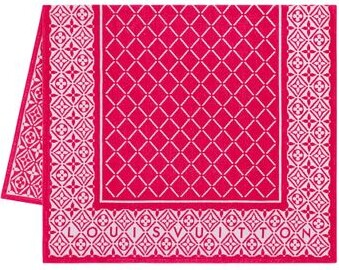 Monogram Flower Tile Beach Towel