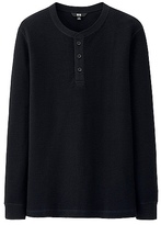 Thumbnail for your product : Uniqlo MEN Waffle Henley Neck Long Sleeve T-Shirt