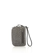 Thumbnail for your product : Alexander Wang Fumo Large  Wristlet In Pebbled Black & White With Black Nickel