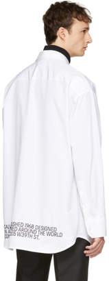 Calvin Klein White Embroidered Oversized Shirt