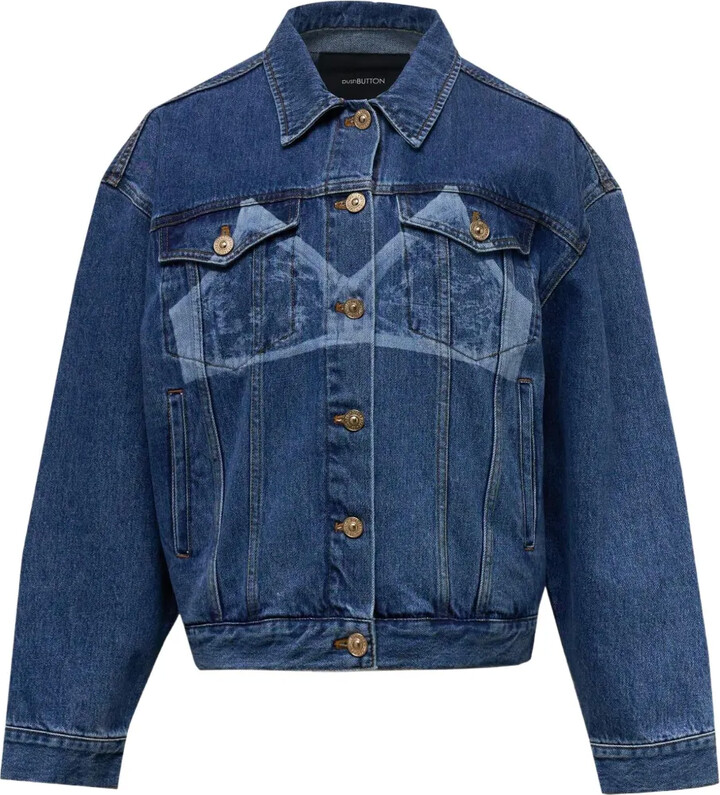 pushBUTTON Bra Print Denim Jacket