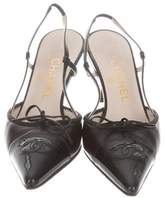 Thumbnail for your product : Chanel CC Cap-Toe Slingback Pumps