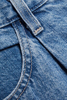 Thumbnail for your product : J Brand Cropped Pleated High-rise Tapered Jeans