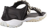 Thumbnail for your product : Givenchy Palladio Men's Leather Chain-Strap Sandal, Black