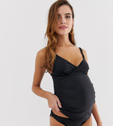 Thumbnail for your product : Wolfwhistle Wolf & Whistle Maternity Exclusive bikini bottom with binding in black