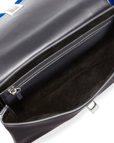 Thumbnail for your product : Proenza Schouler Elliot Leather & Shearling Fur Clutch Bag, Cobalt/Black