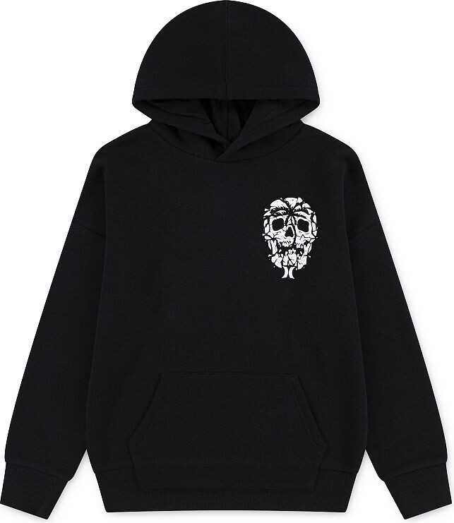 Hurley Boys 8-20 Skull Fleece Oversized Graphic Pullover Hoodie