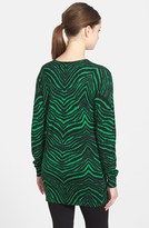 Thumbnail for your product : MICHAEL Michael Kors Zebra Print V-Neck Sweater (Regular & Petite)