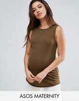 Thumbnail for your product : ASOS Maternity Rib Top With Split Back