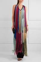 Thumbnail for your product : Roberto Cavalli Fringed Knitted Gown