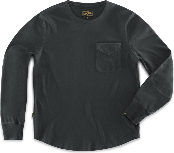 &Sons Trading Co Switchman Long Sleeve Top Black Fade