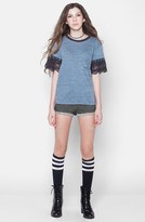 Thumbnail for your product : Isabella Collection ROSE TAYLOR 'Everyday' Lace Detail Graphic Tee (Juniors)