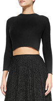 Thumbnail for your product : Theory Kamboe Ribbed Knit Crop Top