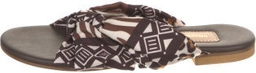 Avec Modération Slides Floral Print Multistrap