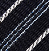 Thumbnail for your product : Drakes 8cm Striped Silk and Linen-Blend Tie