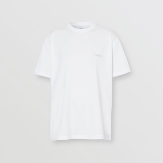 Burberry Crystal Monogram Motif Cotton Oversized T-shirt