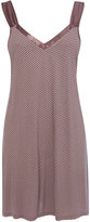 Thumbnail for your product : Mocha Viscose Spot Chemise With Satin Trim