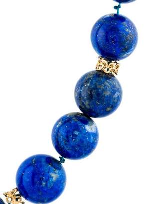 Lapis 14K Lazuli Bead Strand Necklace