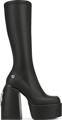 Naked Wolfe Spice Black Stretch Knee-High Boots - ShopStyle