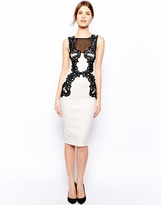 Thumbnail for your product : ASOS Crochet Placed Pencil Dress