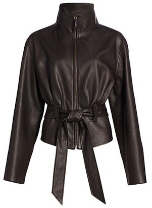 Belted Leather Jacket | Shop the world’s largest collection of fashion ...