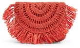 Thumbnail for your product : Mar y Sol Mia Woven Raffia Clutch - Pink