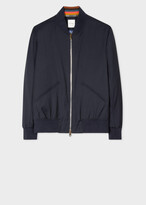 Thumbnail for your product : Paul Smith Men's Dark Navy 'Green Storm System' Wool Bomber Jacket