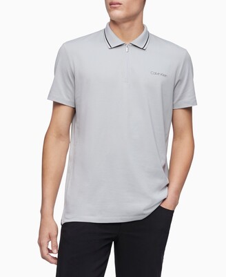 Calvin Klein Men's Move 365 Zip Polo Shirt - ShopStyle