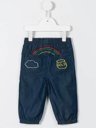 Stella McCartney Kids rainbow embroidered Pipkin pants