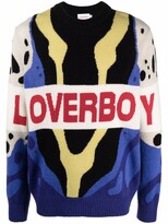 Thumbnail for your product : Charles Jeffrey Loverboy Logo-Jacquard Knit Jumper