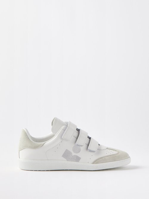 Isabel Marant Beth Velcro-strap Leather And Suede Trainers - ShopStyle ...