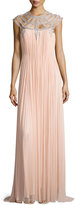 Thumbnail for your product : Catherine Deane Sorenta Cutout Bead-Embellished Gown, Blush