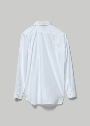 Ann Demeulemeester Women's Asymmetry Button Down Dress in White Size 36