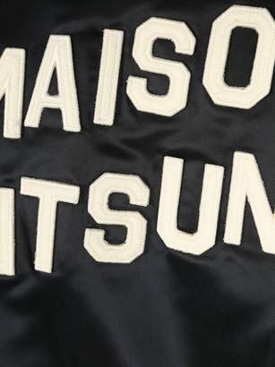 Kitsune Maison Logo Print Satin Jacket