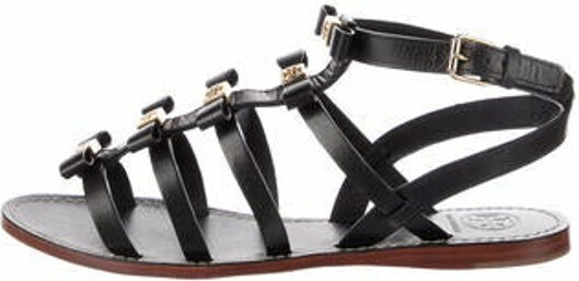 Tory Burch Leather Bow Accents Gladiator Sandals - ShopStyle