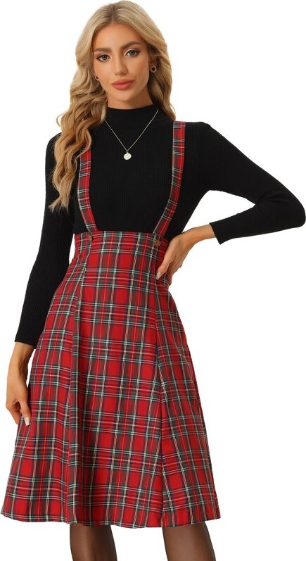 Buy WDIRARA Women's Plus Size Ruffle Trim Overall Dress Sleeveless Pinafore  Dresses, Black, Large Plus at Amazon.in
