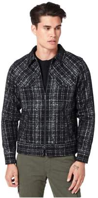 Good Man Brand Telluride Slim Fit Plaid Wool Blend Trucker Jacket