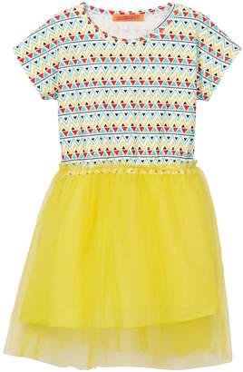 Funkyberry Print Tulle Skirt Dress (Toddler & Little Girls)