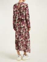 Thumbnail for your product : Raey Asymmetric Ditsy Floral-print Silk Dress - Womens - Pink Print