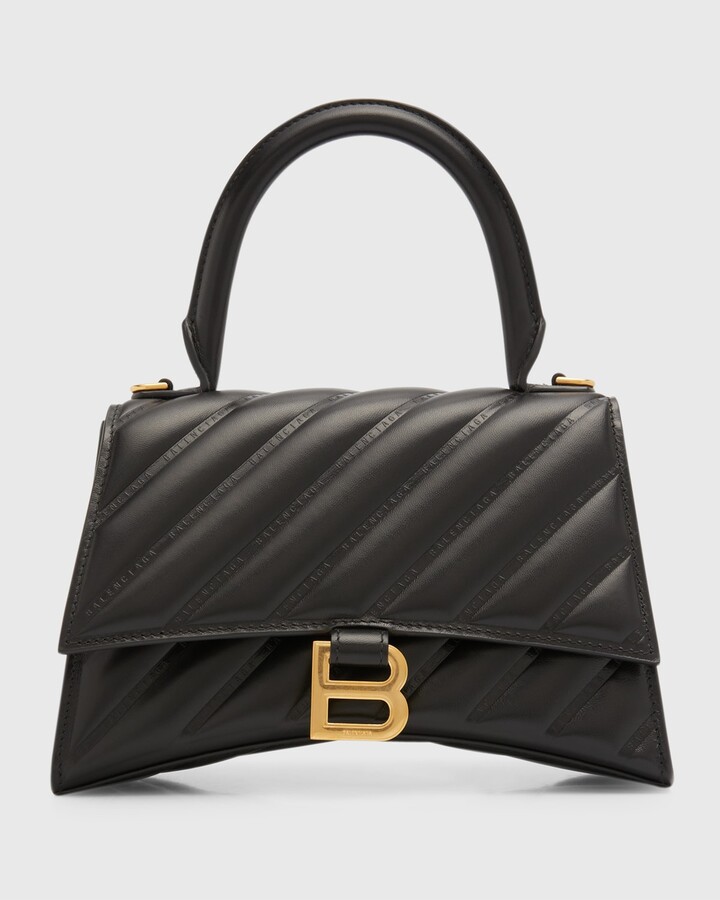 Balenciaga Hourglass Diagonal Quilted TopHandle Bag ShopStyle