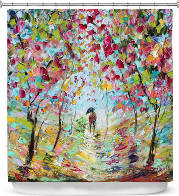 Trinx Walk in the Park Single Shower Curtain