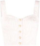 Thumbnail for your product : Temperley London Fontana cropped denim bustier top