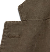Thumbnail for your product : Boglioli Cream K-Jacket Slim-Fit Unstructured Linen Suit Jacket
