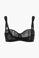 Thumbnail for your product : I.D. Sarrieri Chantilly Lace And Tulle Underwired Balconette Bra