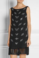 Thumbnail for your product : Milly Embellished silk-chiffon dress
