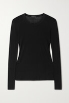 Thumbnail for your product : James Perse Ribbed Cotton Top - Black