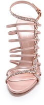 Thumbnail for your product : Casadei Crystal Braid Strappy Sandals