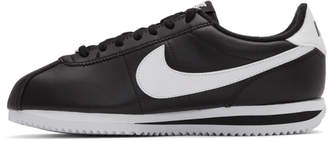 Nike Black Leather Basic Cortez Sneakers