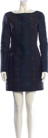 Cédric Charlier Bateau Neckline Mini Dress